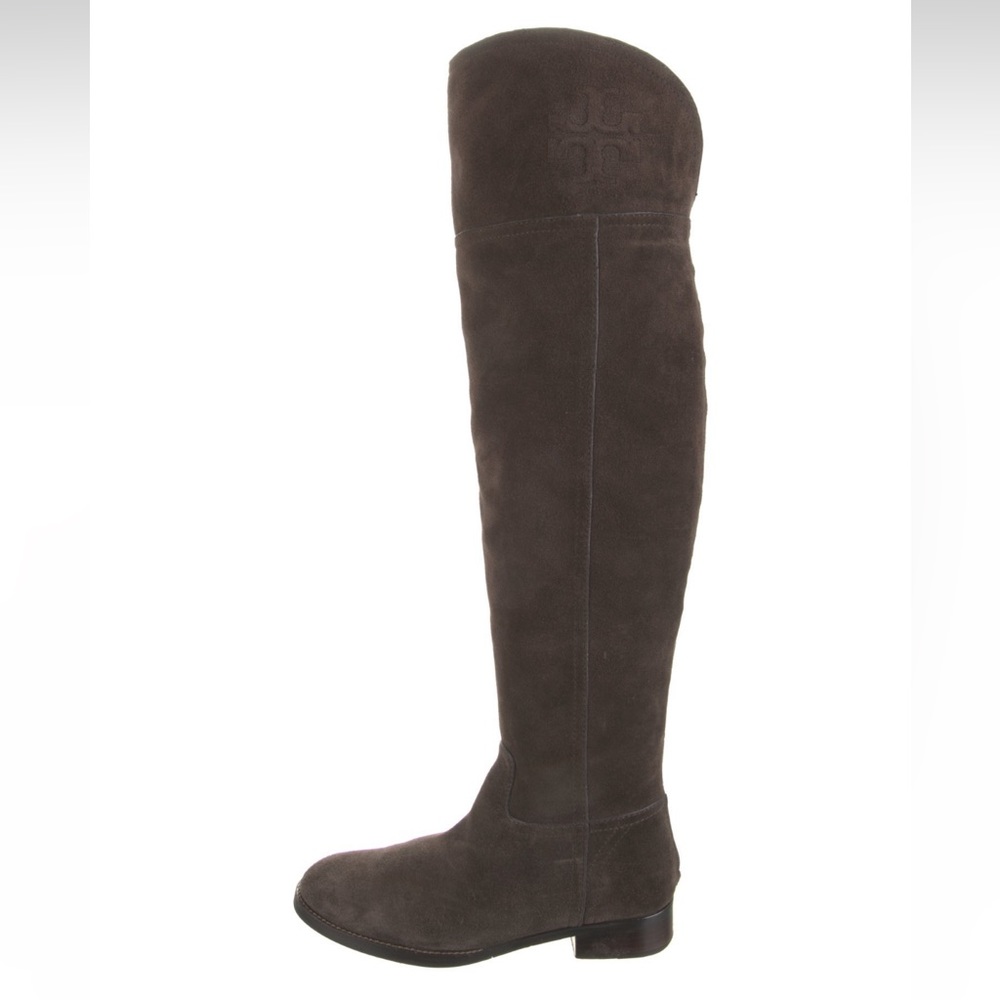 Tory Burch Simone 35mm over the knee boots in brown suede size 10